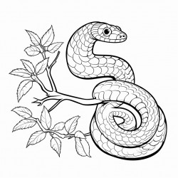 a snake on a tree
