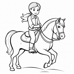 a girl riding a horse