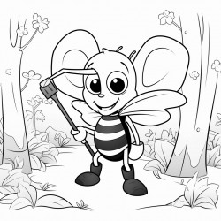 ant in forest with a paintbrush and art aisle