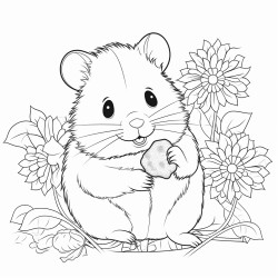 a cute hamster eating sunflower seeds