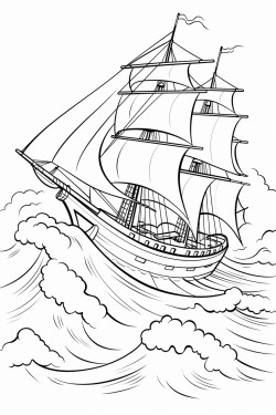 big boat in a storm