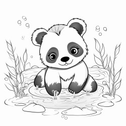 un animal flottant tte de chat t de lapin corps de panda miniature pattes arrires rduites et queue de dauphin