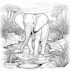 elephant jungle ocean