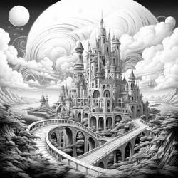 paysage fantastique futuriste