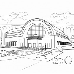 sports center where you train with no people