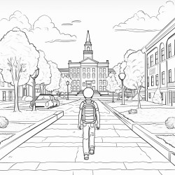 child walking in downtown rock hill south carolina