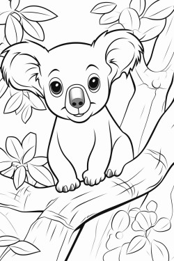 koala on a tree