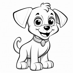 cartoon happy puppy