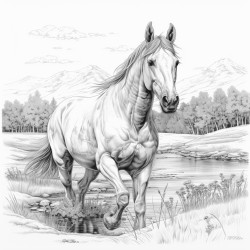 a horse scenery