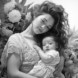 madre y bebe