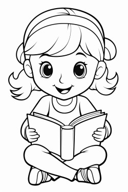 a girl read a book