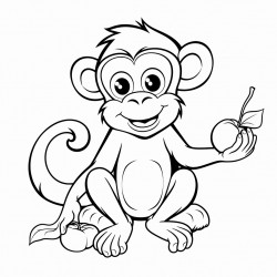 monkey with banana