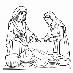 bible women selling cloth