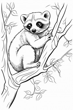 a relaxed sloth hanging from a branch