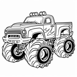 monster truck with lava