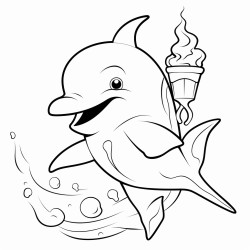 delfin con helado