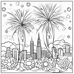 celebration with fireworks