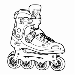 space with inline skates