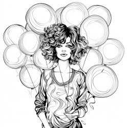women with balloons