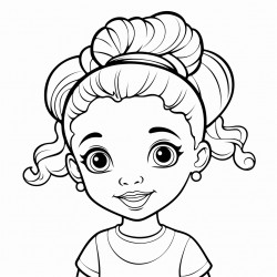 black girl with ponytails