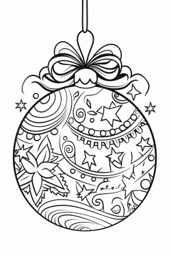 eine weihnachtskugel mit verzierungen