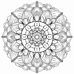 mandala incorporating the words never give up