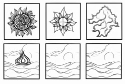 coloriage 4 elements