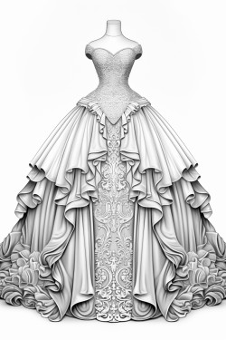 elegant wedding gown
