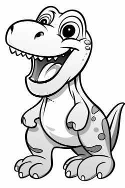 cute tarbosaurus dinosaur bold and easy