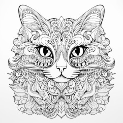 very detailed cat