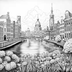 flower field in amsterdam