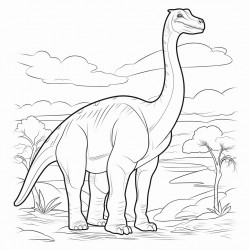 brachiosaurus with simple background