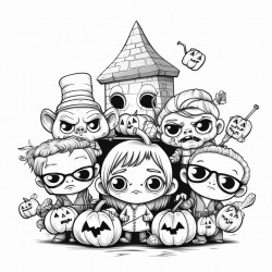 group of pickles trick or treating