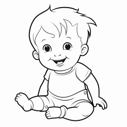 newborn baby in a diaper
