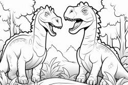 dinosaurs at the forest