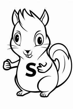 simple minimalistic squirrel vector logo style proud