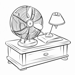 vintage desk fan