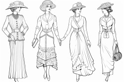 1910s popular womens fashion