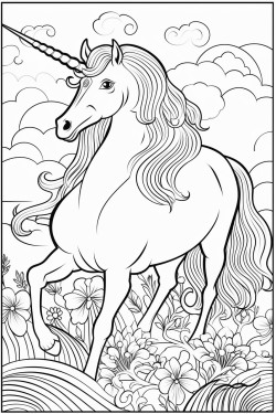 unicorn yang sedang tidur di bawah rembulan