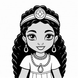 black princess with braids