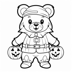 teddy bear in a halloween costume