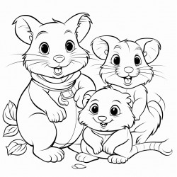 parrot cat dog hamster frog snake and mouse playing together