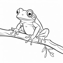 little tree frog on branch