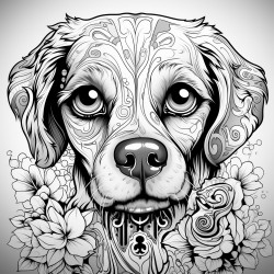 zombie dog with big eyes
