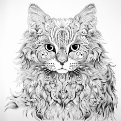 very detailed cat