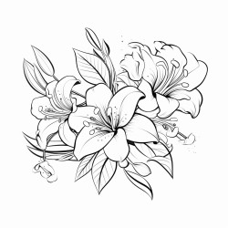lilies roses border