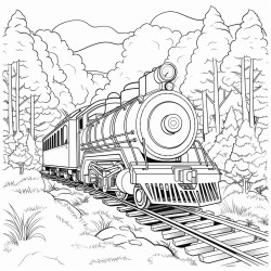 train in forest