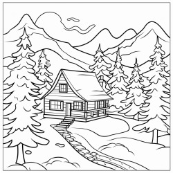 winter scene bold and easy