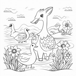 flamingo and rabbits