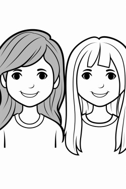 man with shoulder length hair and girl with long hair